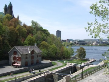 Ottawa Lock, connecting the Rideau Canal and the Ottawa River.