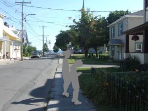 There always is a lawn in front of a house in Montreal.